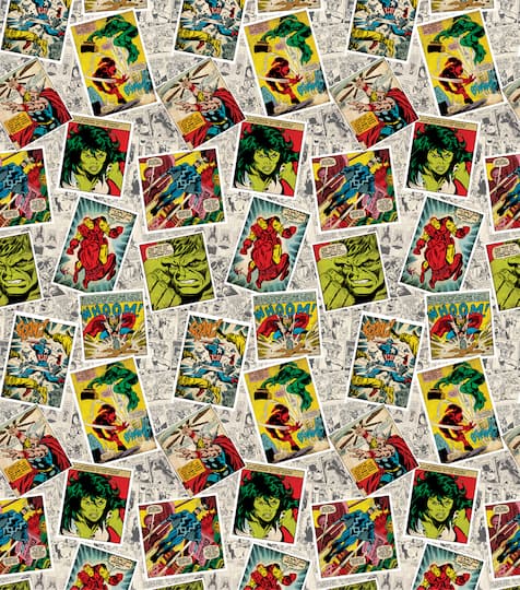 Marvel Retro Comic Super Hero Cotton Fabric